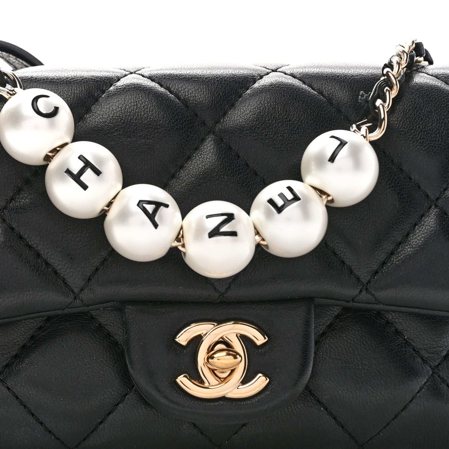 Lambskin Quilted Mini My Precious Flap Black