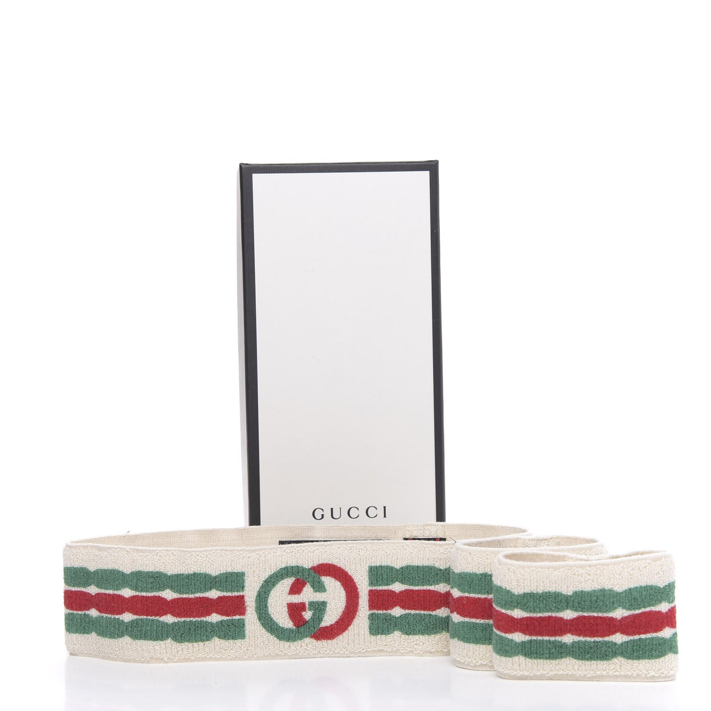 Cotton Interlocking G Headband and Wrist Set M Multicolor