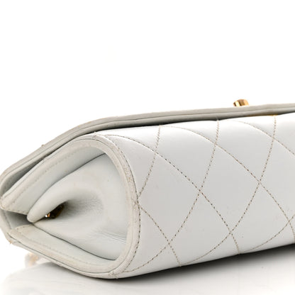Chanel Lambskin Quilted Single Flap White 10 of 15