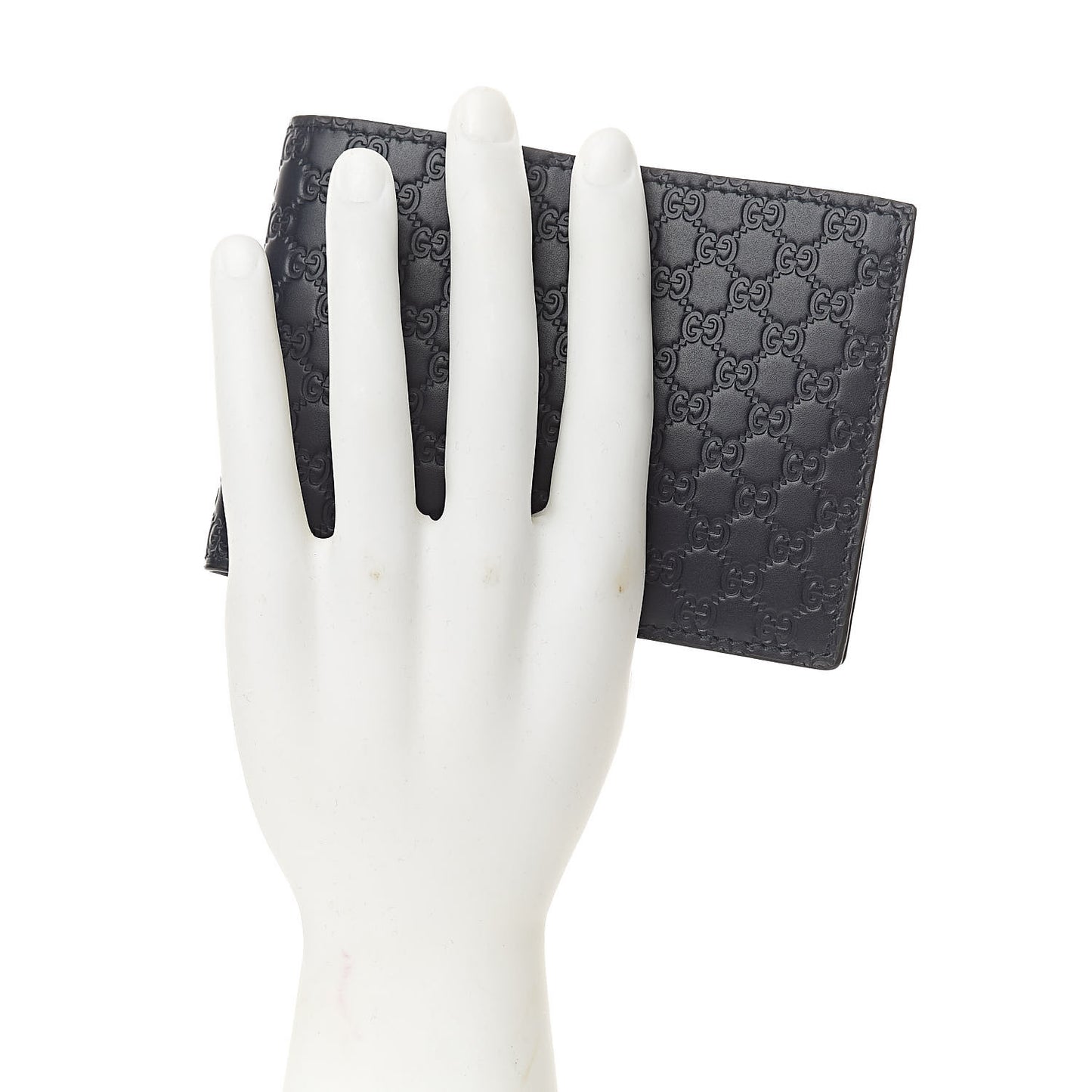 Microguccissima Bi-Fold Wallet Navy Blue