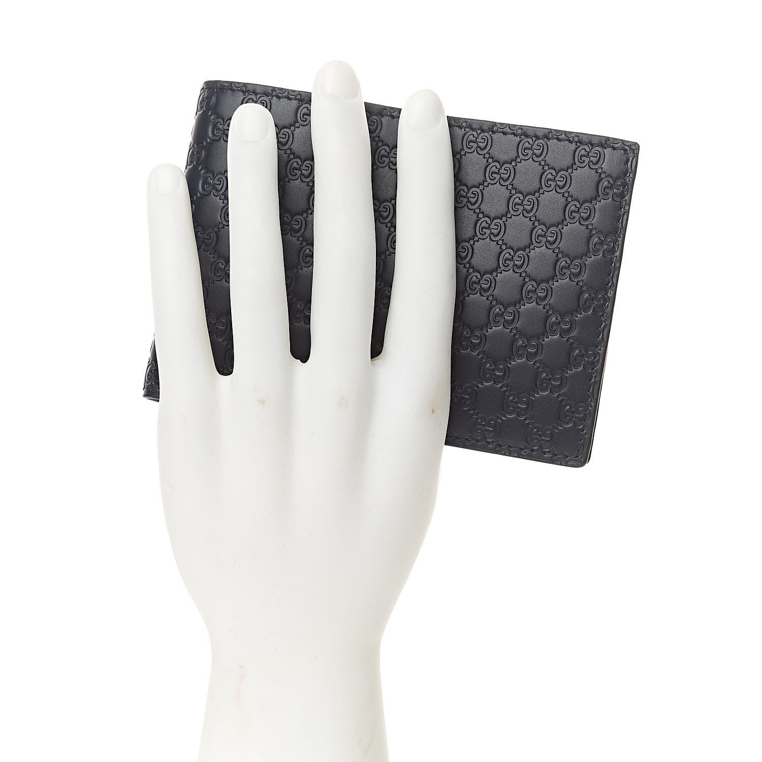 Gucci Microguccissima Bi-Fold Wallet Navy Blue 2 of 8