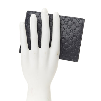 Gucci Microguccissima Bi-Fold Wallet Navy Blue 2 of 8
