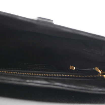 Christian Dior Grained Calfskin Saddle Bag With Strap Black 4 of 9