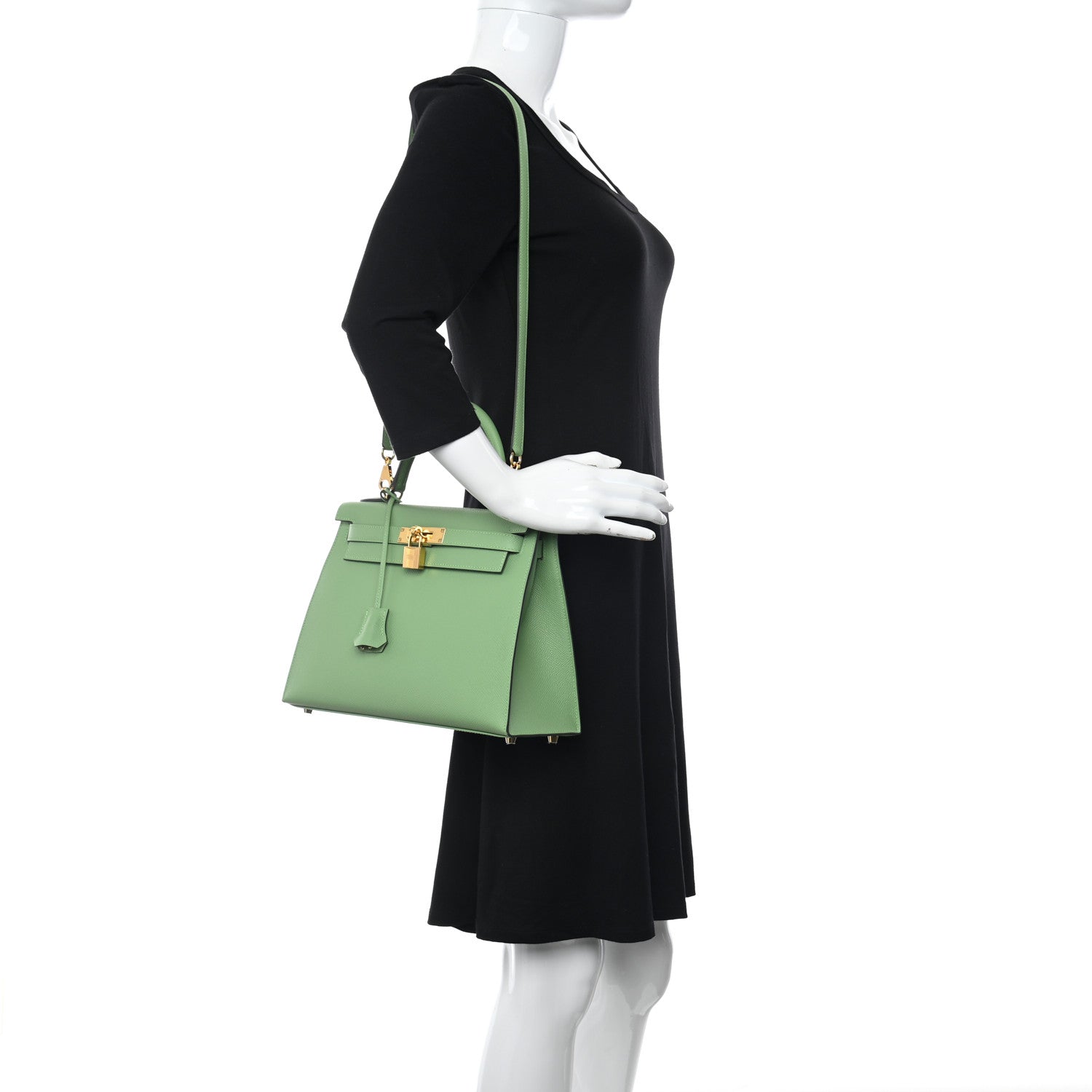 Hermes Epsom Kelly Sellier 28 Vert Criquet 2 of 11