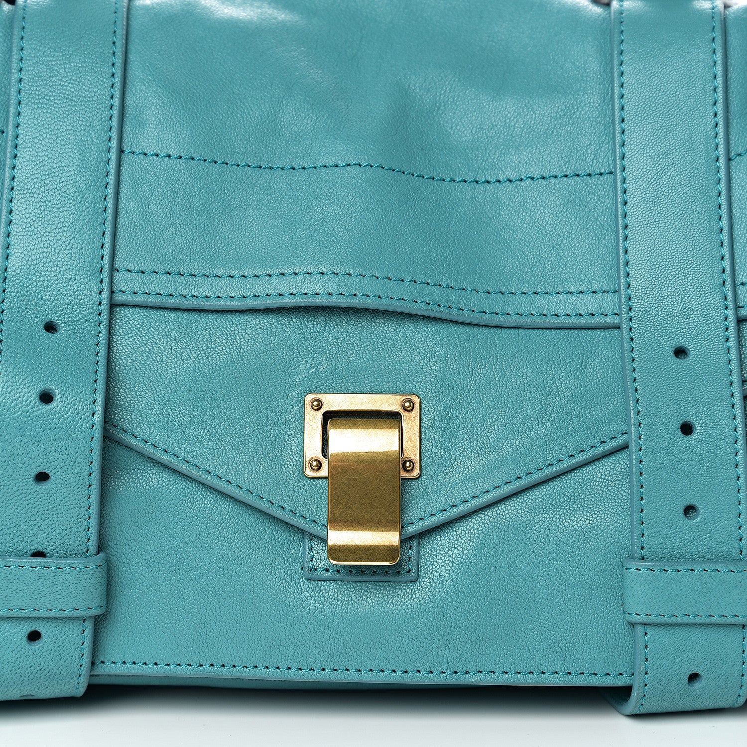 Proenza Schouler Lambskin Medium PS1 Satchel Lagoon 12 of 12