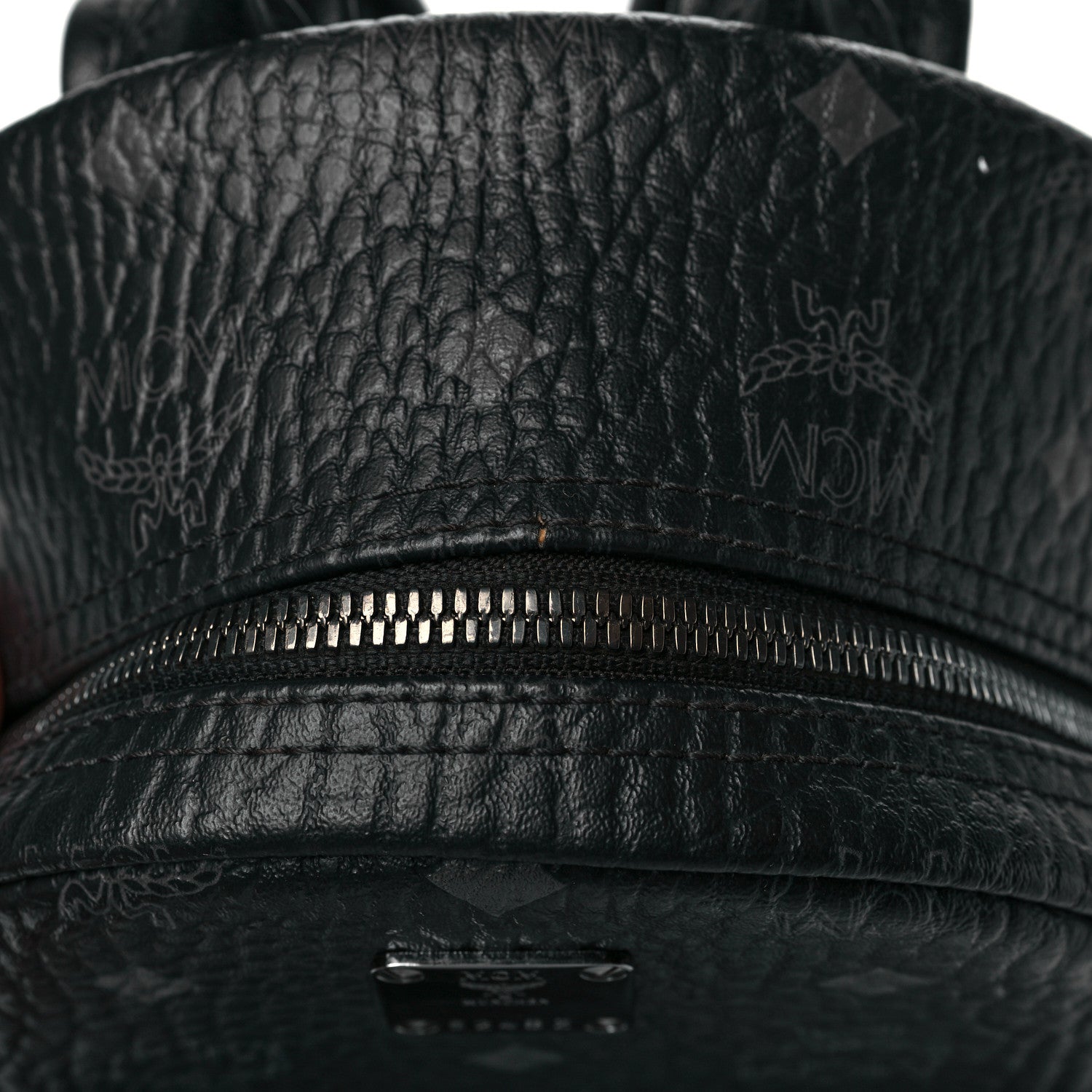 MCM Visetos Side Stud Mini Stark Backpack Black 5 of 5