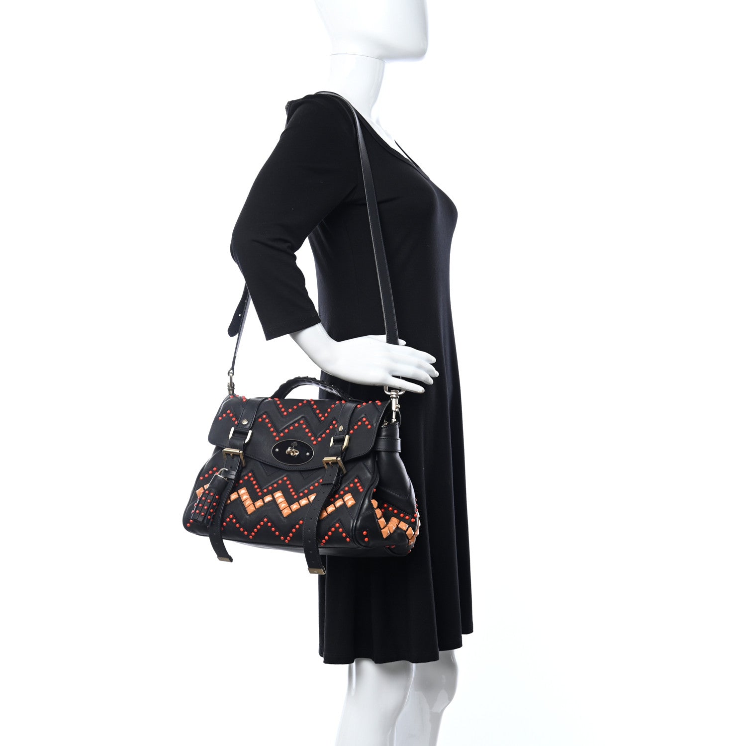 Mulberry Smooth Touch Oversized ZigZag Alexa Black 2 of 15