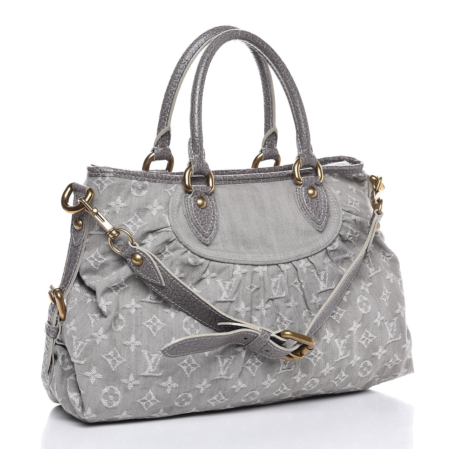 Louis Vuitton Denim Neo Cabby MM Grey 4 of 8