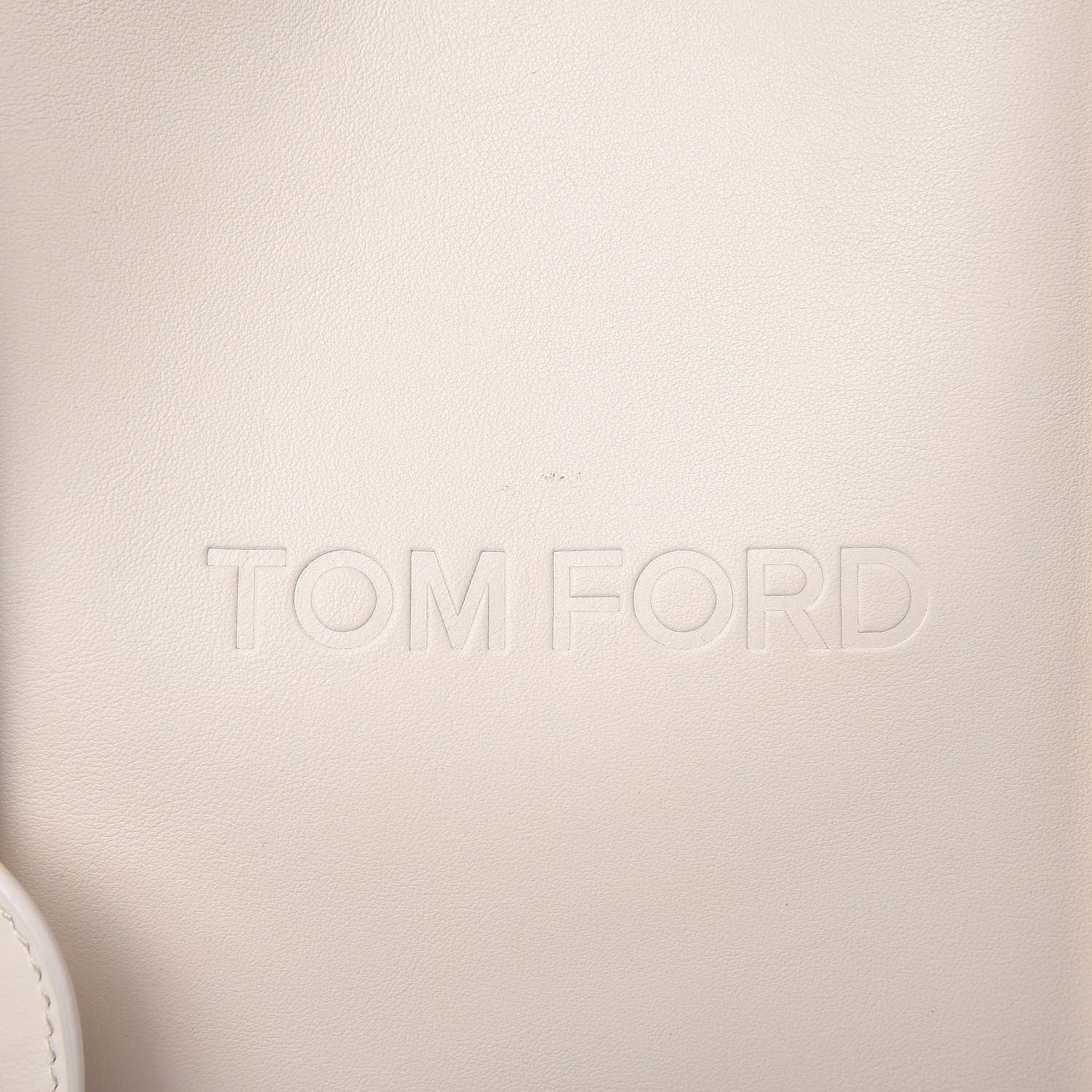 Tom Ford Smooth Calfskin Tubo Horizontal Tote Chalk 11 of 11