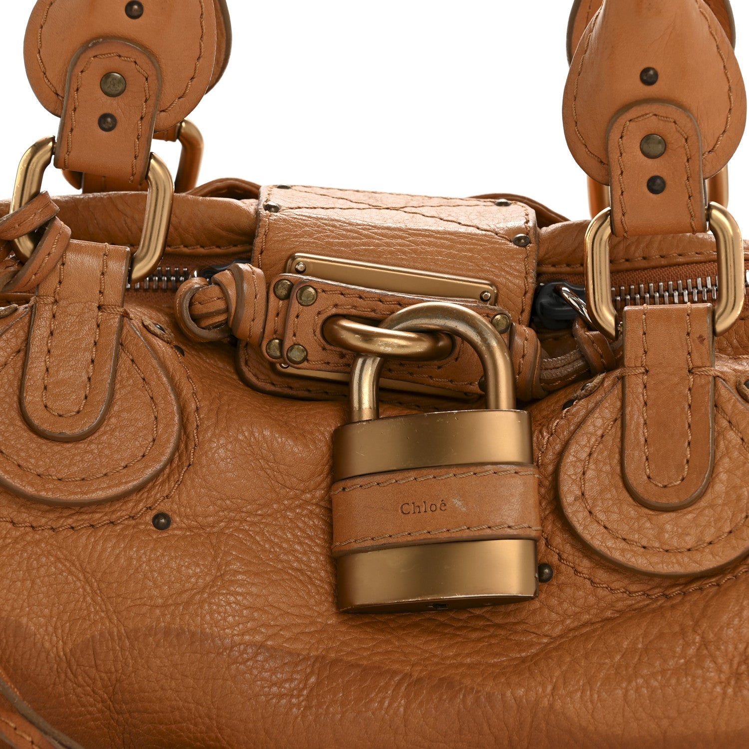 Chloe Calfskin Medium Paddington Satchel Tan 8 of 15