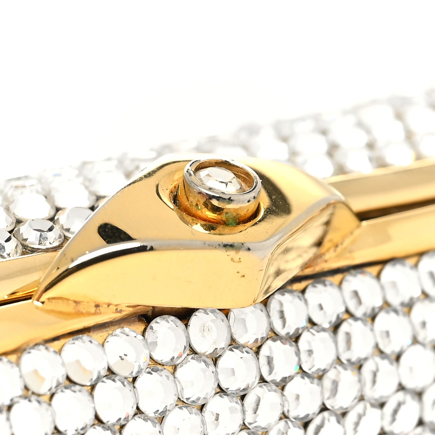 Swarovski Crystal Minaudiere Clutch Gold