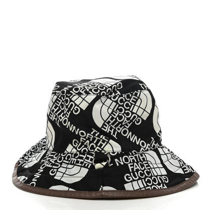 Gucci X THE NORTH FACE Nylon Reversible Self-Tie Bucket Hat M Black Yellow 3 of 9