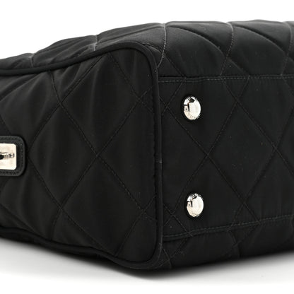 Prada Nylon Tessuto Impuntu Quilted Shoulder Bag Black 8 of 10