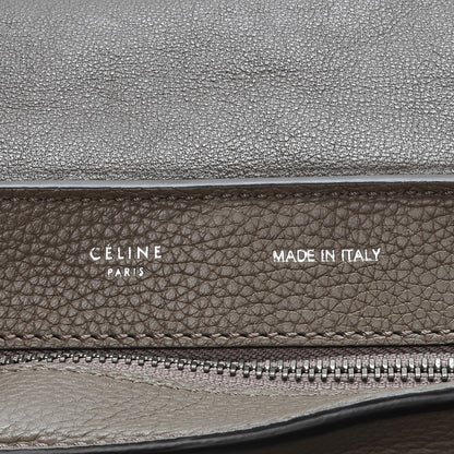 Celine Drummed Calfskin Suede Medium Trapeze Souris 6 of 6