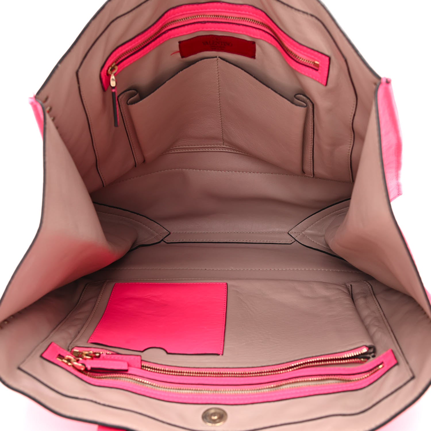 Valentino Garavani Nappa Medium Rockstud Soft Tote Framboise 5 of 14