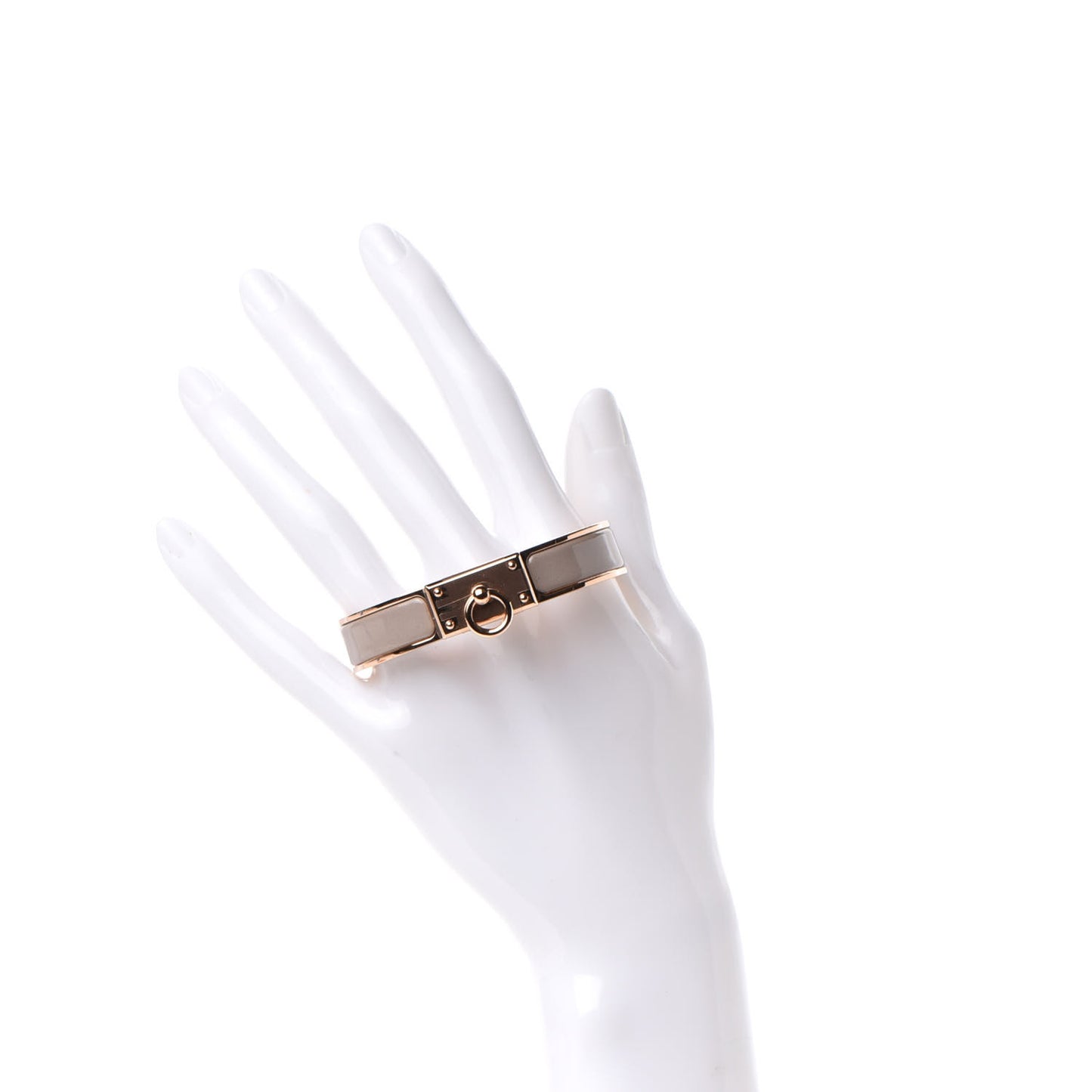 Enamel Clic Anneau Bracelet PM Marron Glace