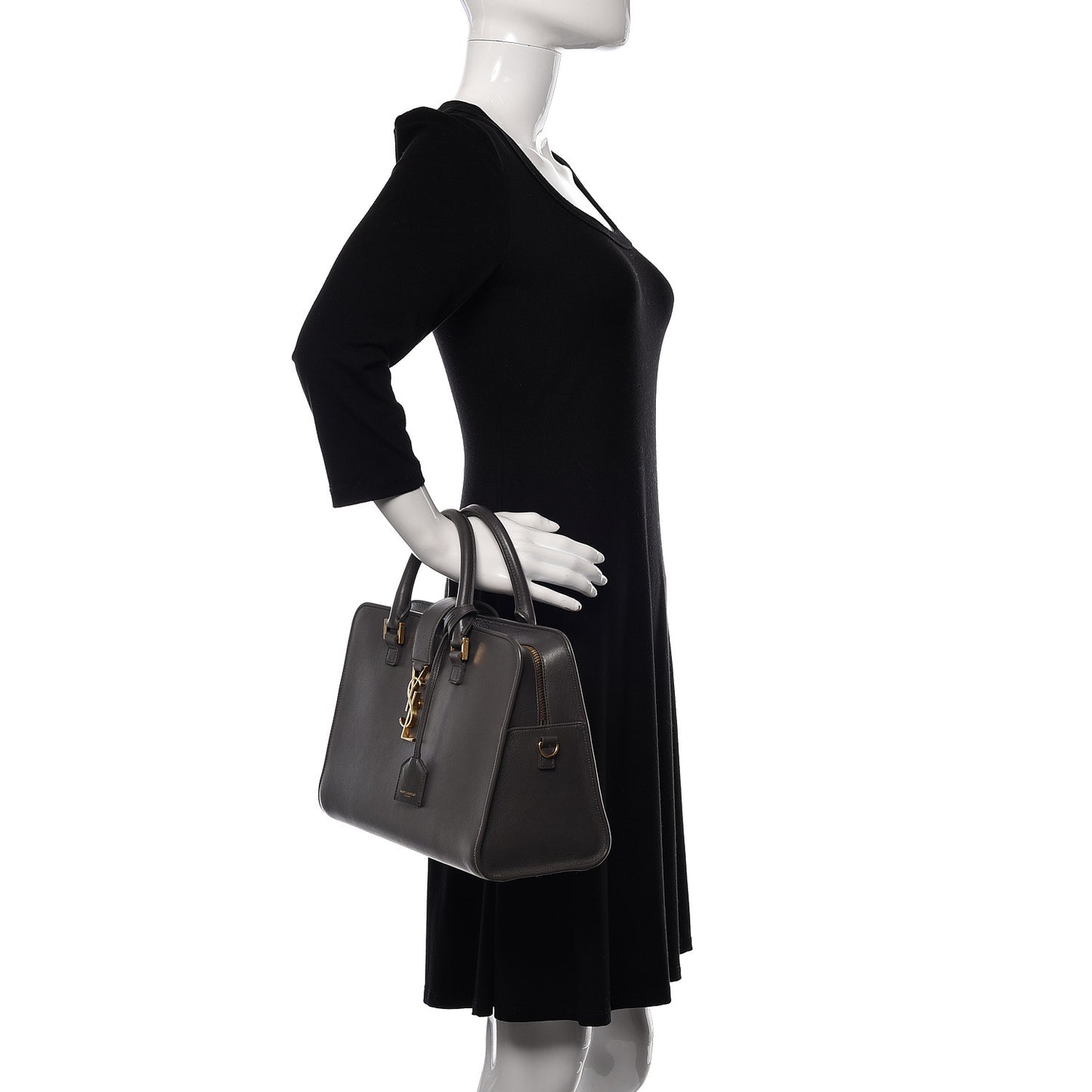 Calfskin Small Monogram Cabas Grey