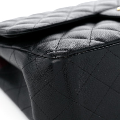 Chanel Caviar Quilted Jumbo Double Flap Black 8 of 13