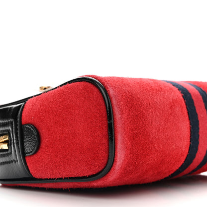 Gucci Suede Small Ophidia Belt Bag 85 34 Hibiscus Red 10 of 11
