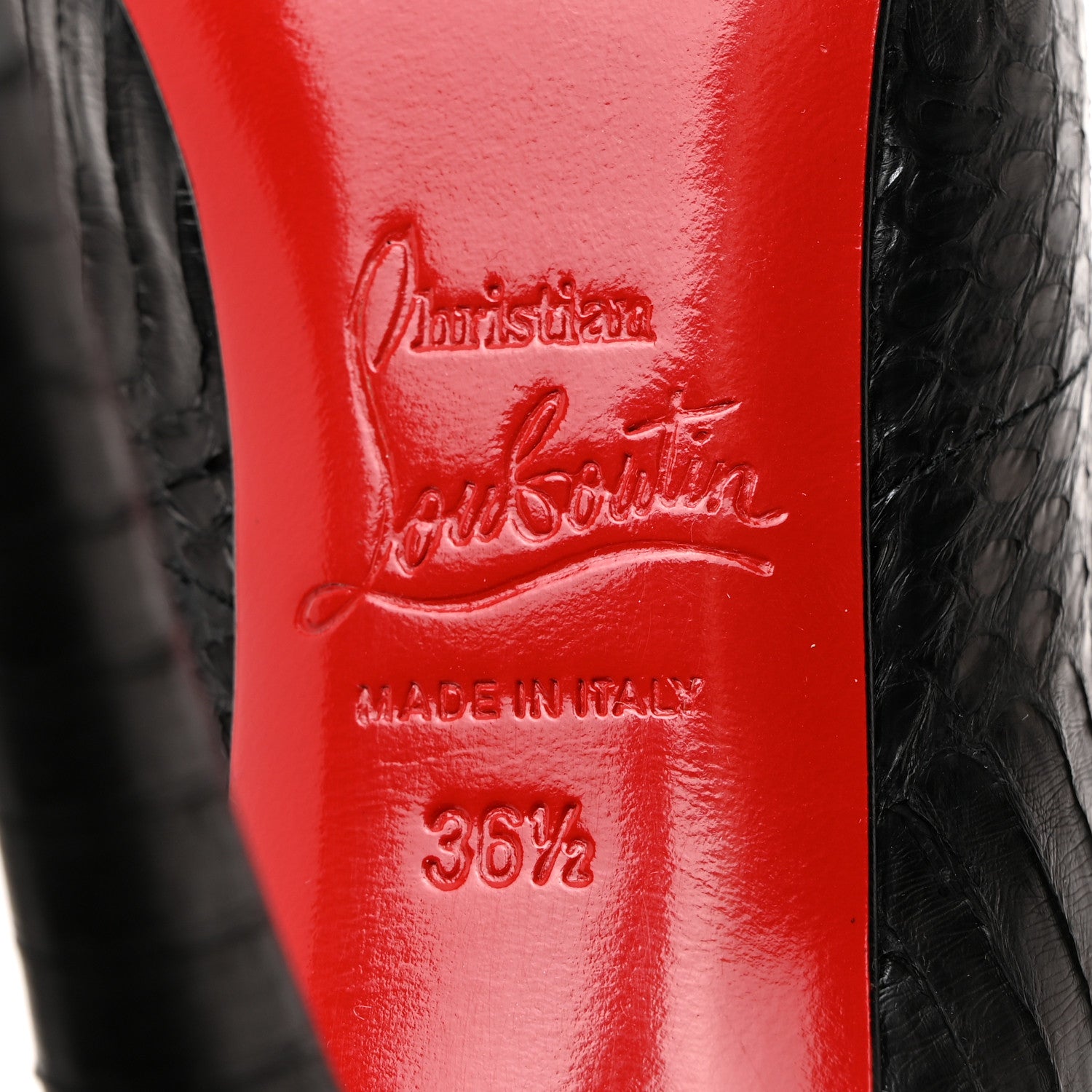 Christian Louboutin Watersnake Ariella Talon 120 Ankle Booties 36.5 Black 7 of 8