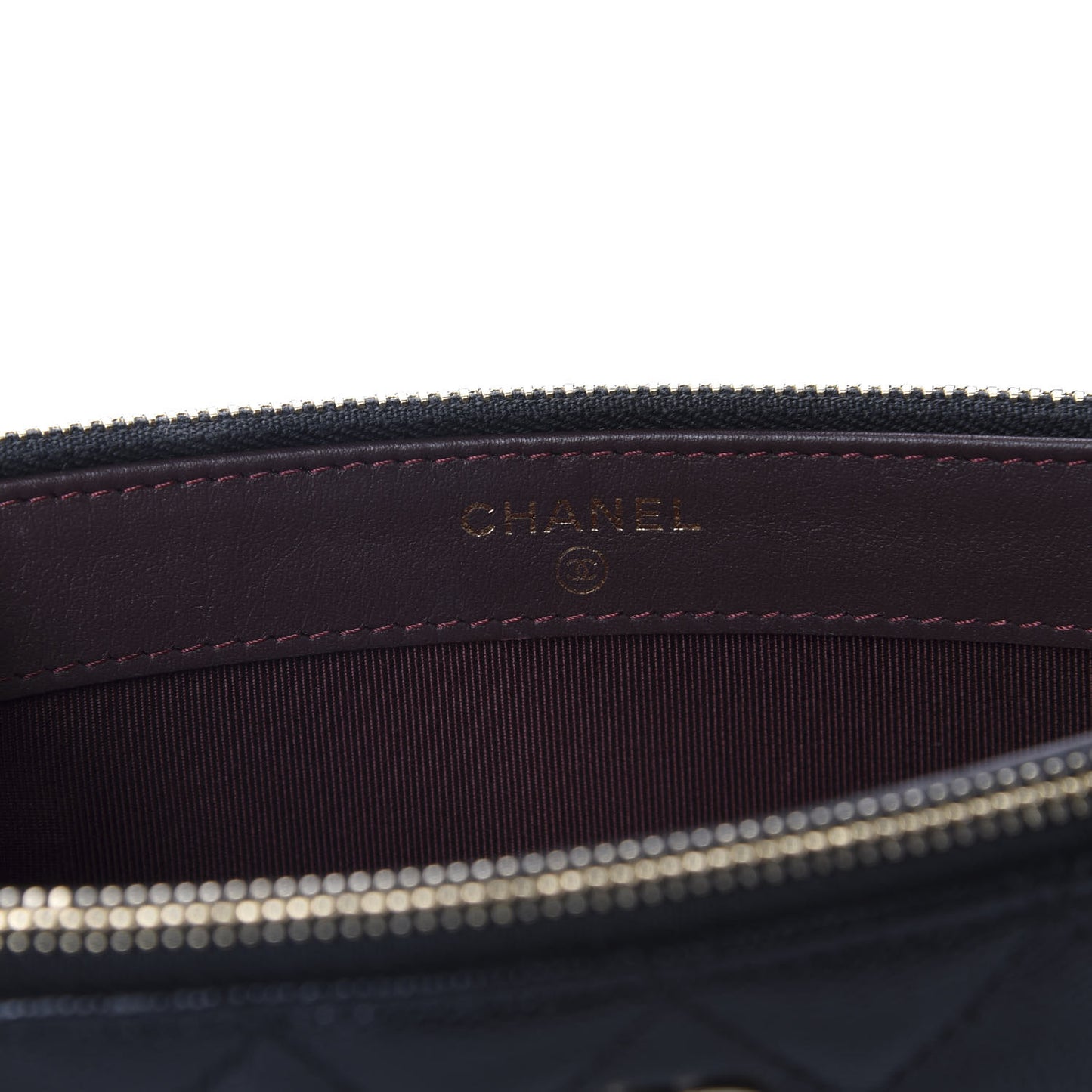 Caviar Quilted Small Clutch With Chain Black