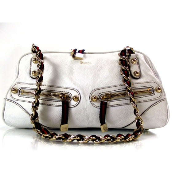 Gucci Leather Small Capri Tote White 1 of 11