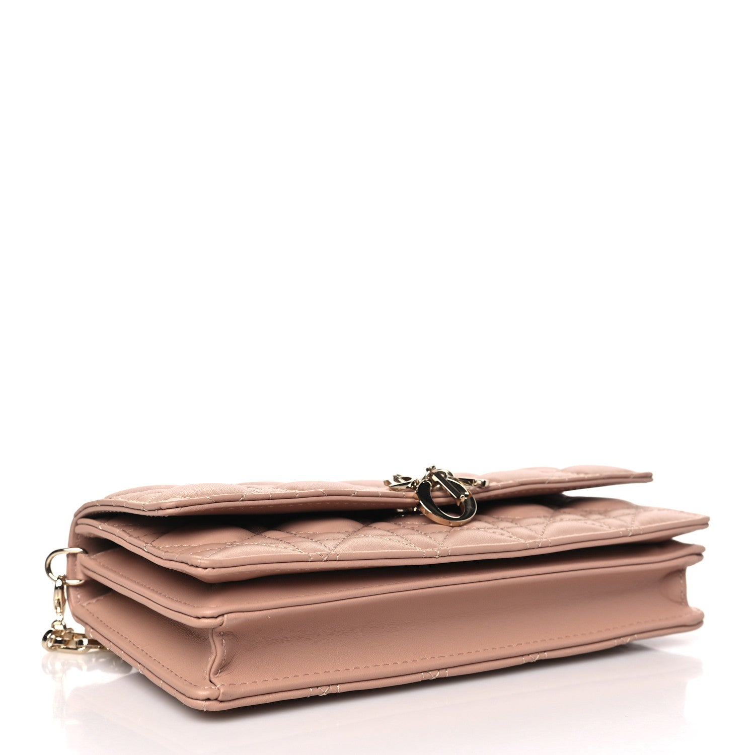 Christian Dior Lambskin Chain Lady My Dior Mini Chain Pouch Rose De Vents 4 of 9