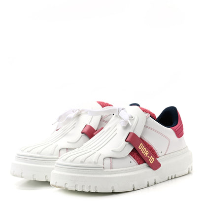 Christian Dior Suede Patent Terry Cloth Dior-ID Platform Sneakers 40 White Framboise 3 of 10