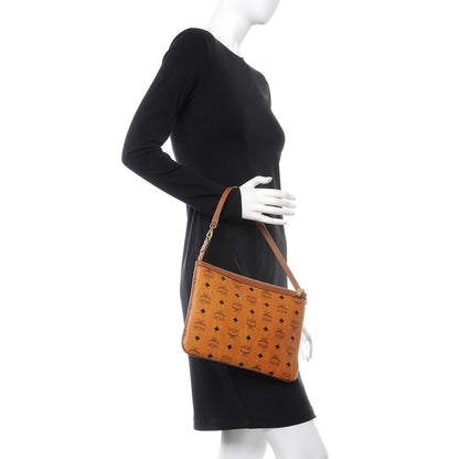 MCM Visetos Liz Shopper Tote Pouch Cognac 2 of 7