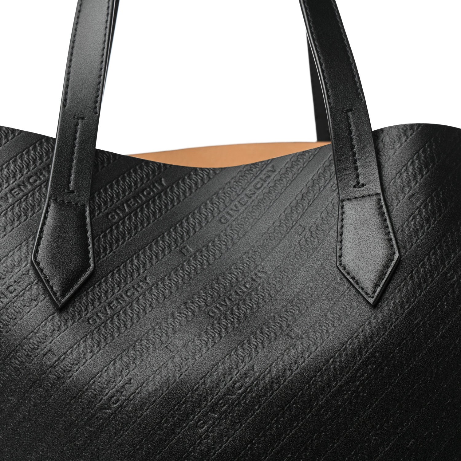 Givenchy Calfskin Chain Embossed Large Bond Shopper Tote Black 9 of 9