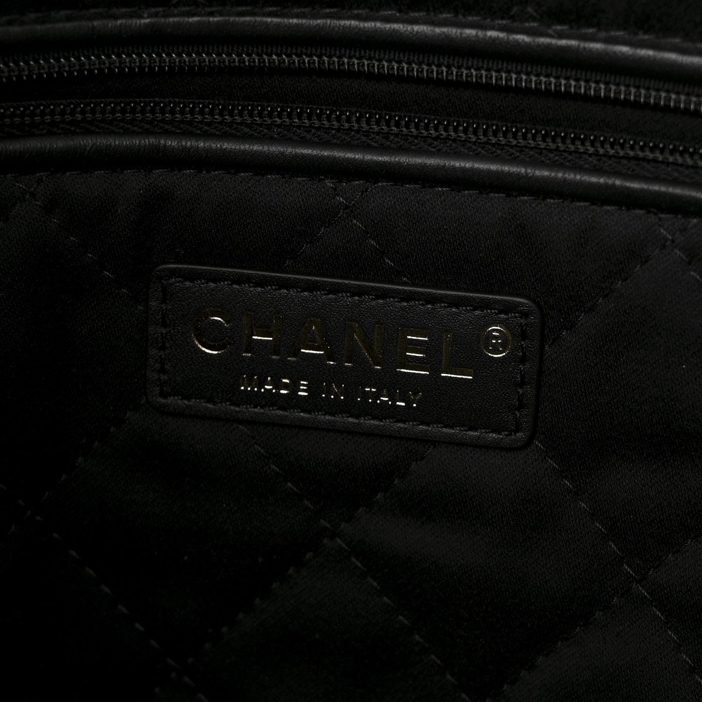 Shiny Calfskin Quilted Small Chanel 22 Black