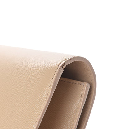 Saint Laurent Grain De Poudre Classic Monogram Cassandre Clutch Nude Powder 7 of 9