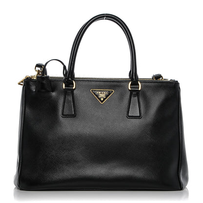 Prada Saffiano Medium Galleria Double Zip Tote Black 1 of 7