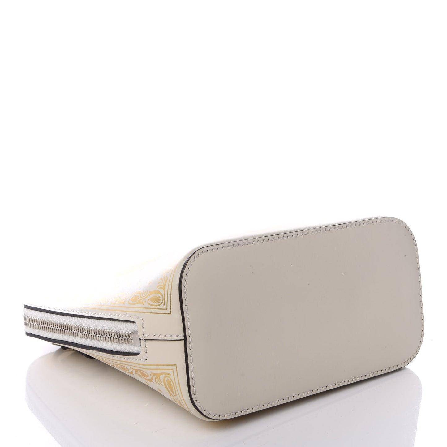 X SEGA Calfskin GUCCY Stars Mini Dome Shoulder Bag Mystic White Gold