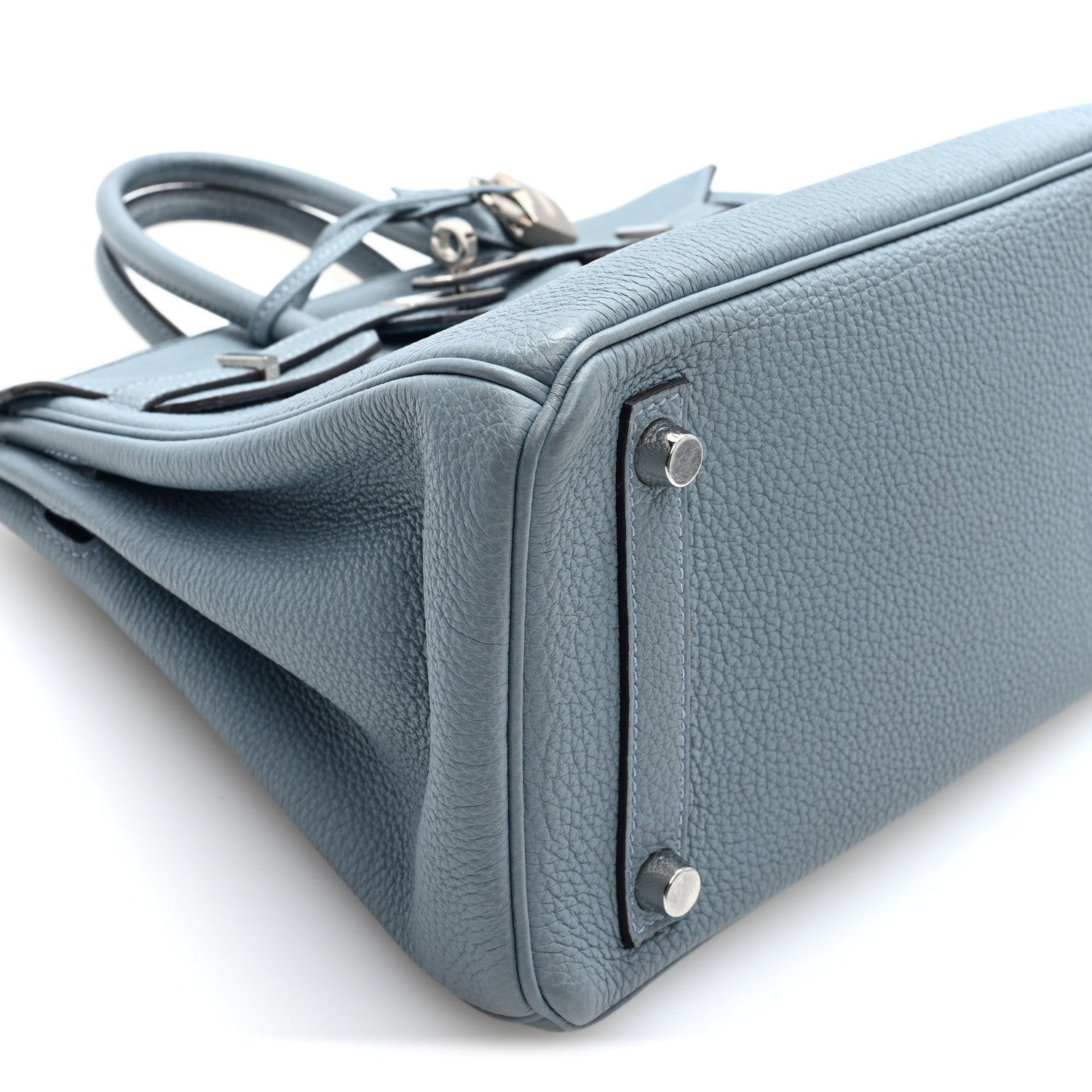 Hermes Togo Verso Birkin 25 Bleu Lin Chai 9 of 10