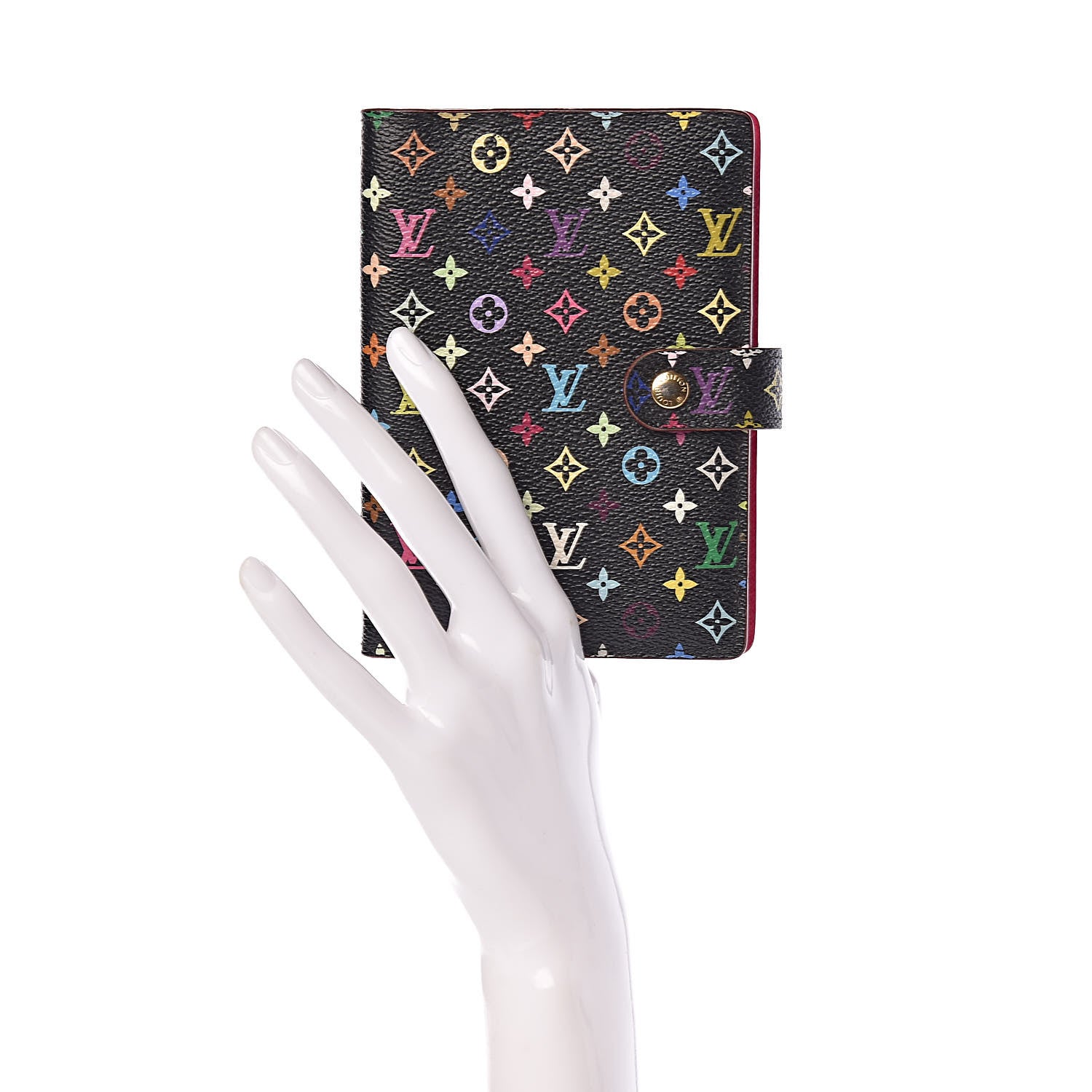 Louis Vuitton Monogram Multicolor Small Ring Agenda Cover Black Grenade 2 of 7