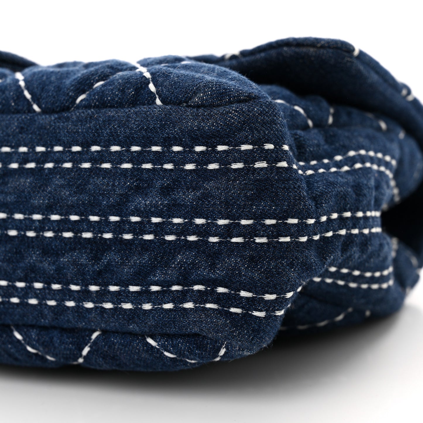 Denim Quilted Medium Denim Trip Single Flap Blue