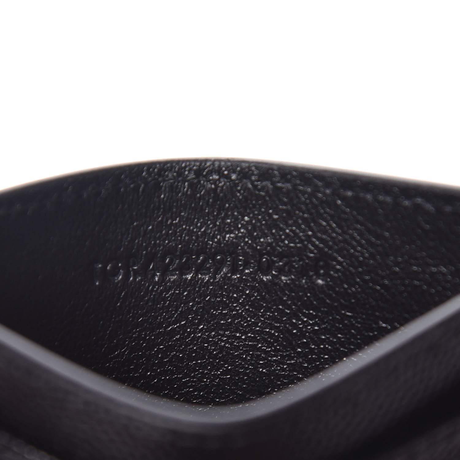Saint Laurent Grain De Poudre Matelasse Chevron Monogram Credit Card Case Black 7 of 9