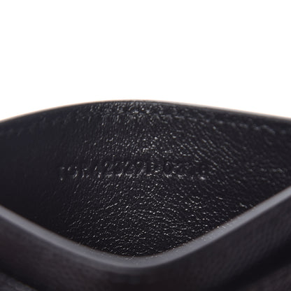 Saint Laurent Grain De Poudre Matelasse Chevron Monogram Credit Card Case Black 7 of 9