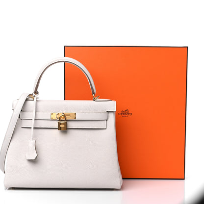 Hermes Togo Kelly Retourne 28 Gris Pale 10 of 10