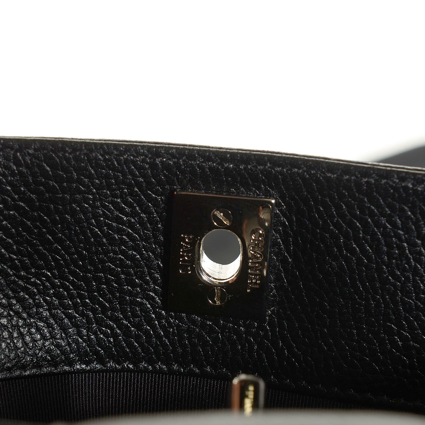 Calfskin Cerf Executive Shopper Tote Black
