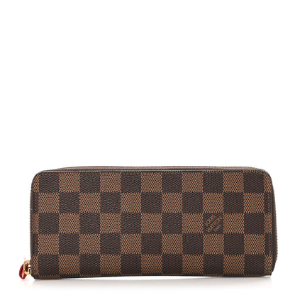 Louis Vuitton Damier Ebene Clemence Wallet Cherry 1 of 11