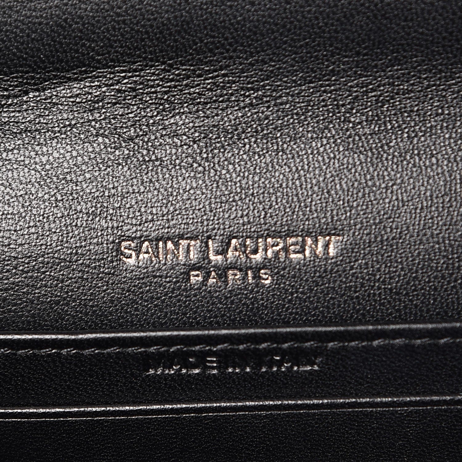 Saint Laurent Snakeskin Two Tone Monogram Toy Kate Strap Wallet Black Fuchsia 6 of 7