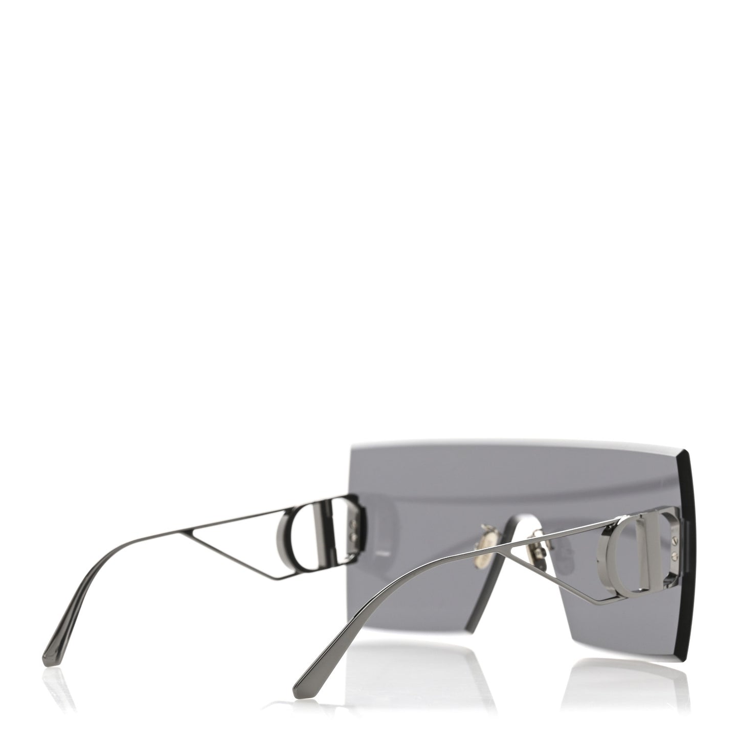 Metal Square 30 Montaigne Sunglasses  Shiny Gunmetal Smoke