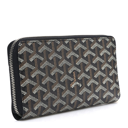 Goyard Goyardine Matignon Zip Around GM Wallet Black 3 of 6