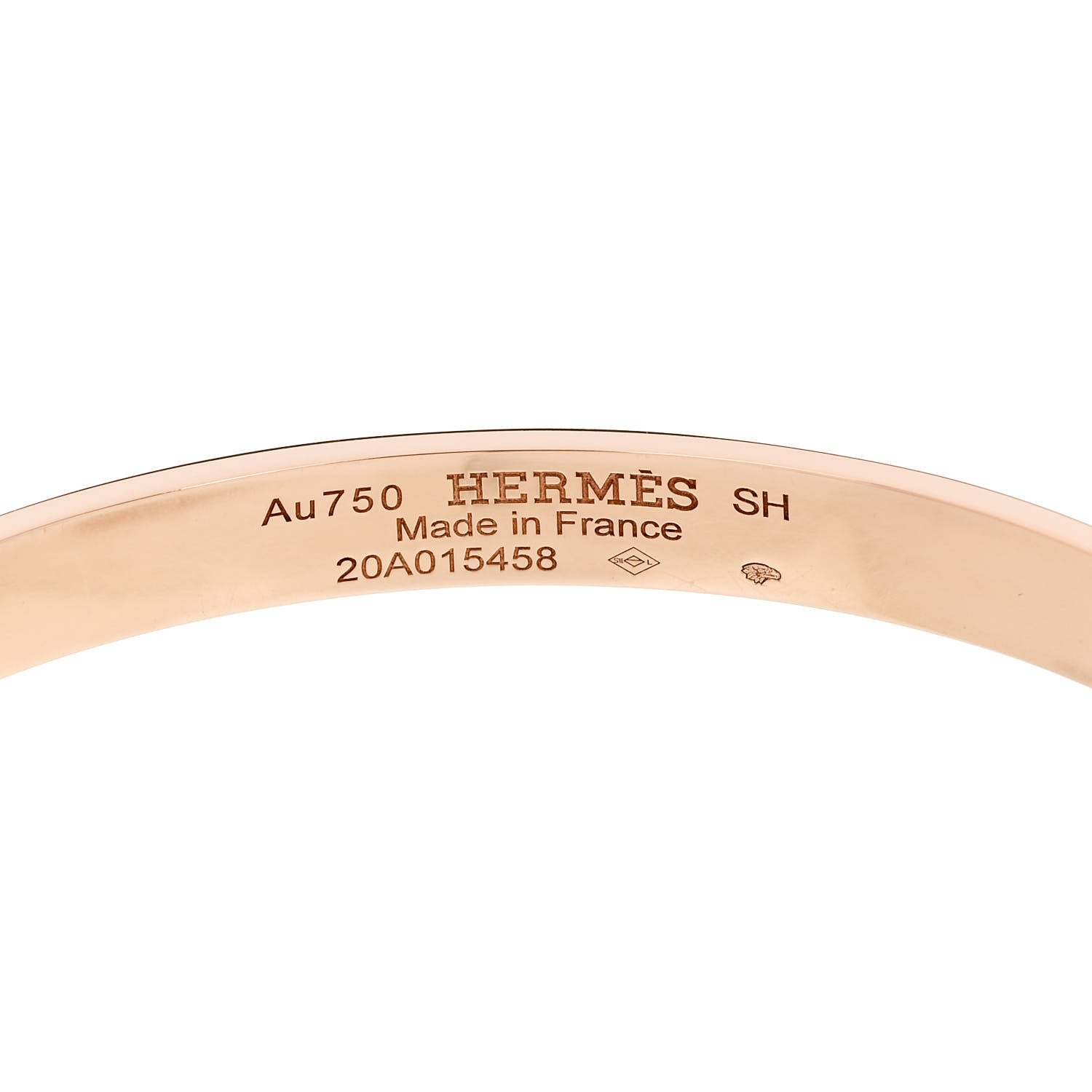 Hermes 18K Rose Gold PM Collier De Chien Bracelet SH 3 of 4