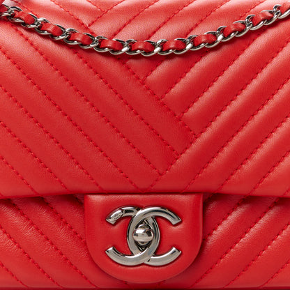 Chanel Lambskin Small CC Crossing Flap Red 9 of 12