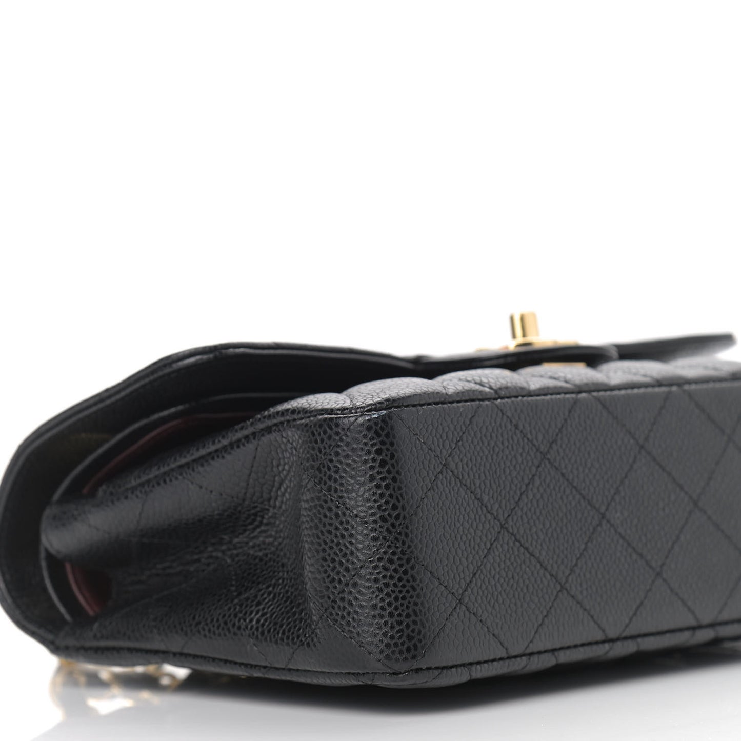 Caviar Quilted Small Double Flap Black