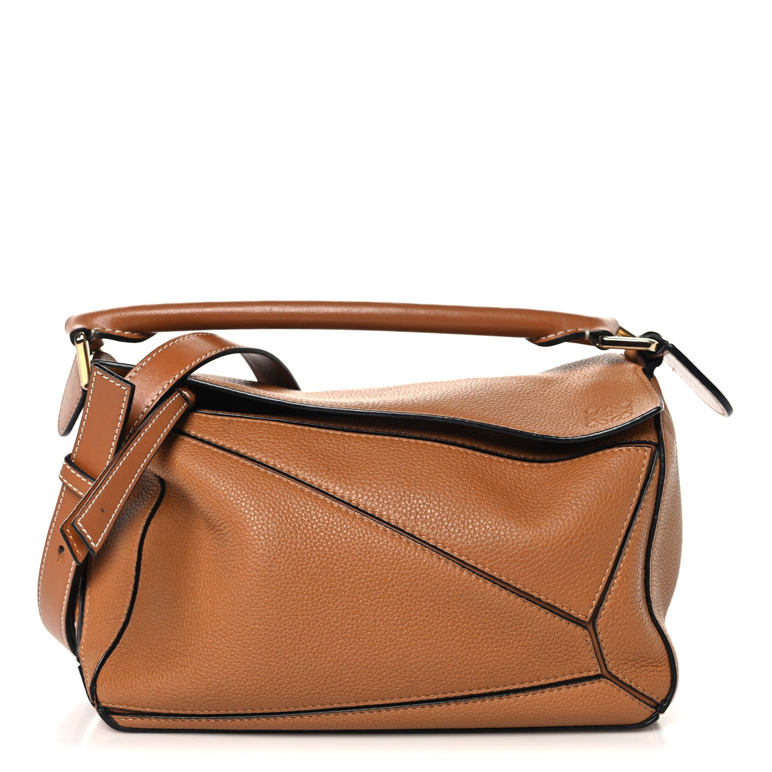 Loewe Calfskin Small Puzzle Bag Tan 1 of 13