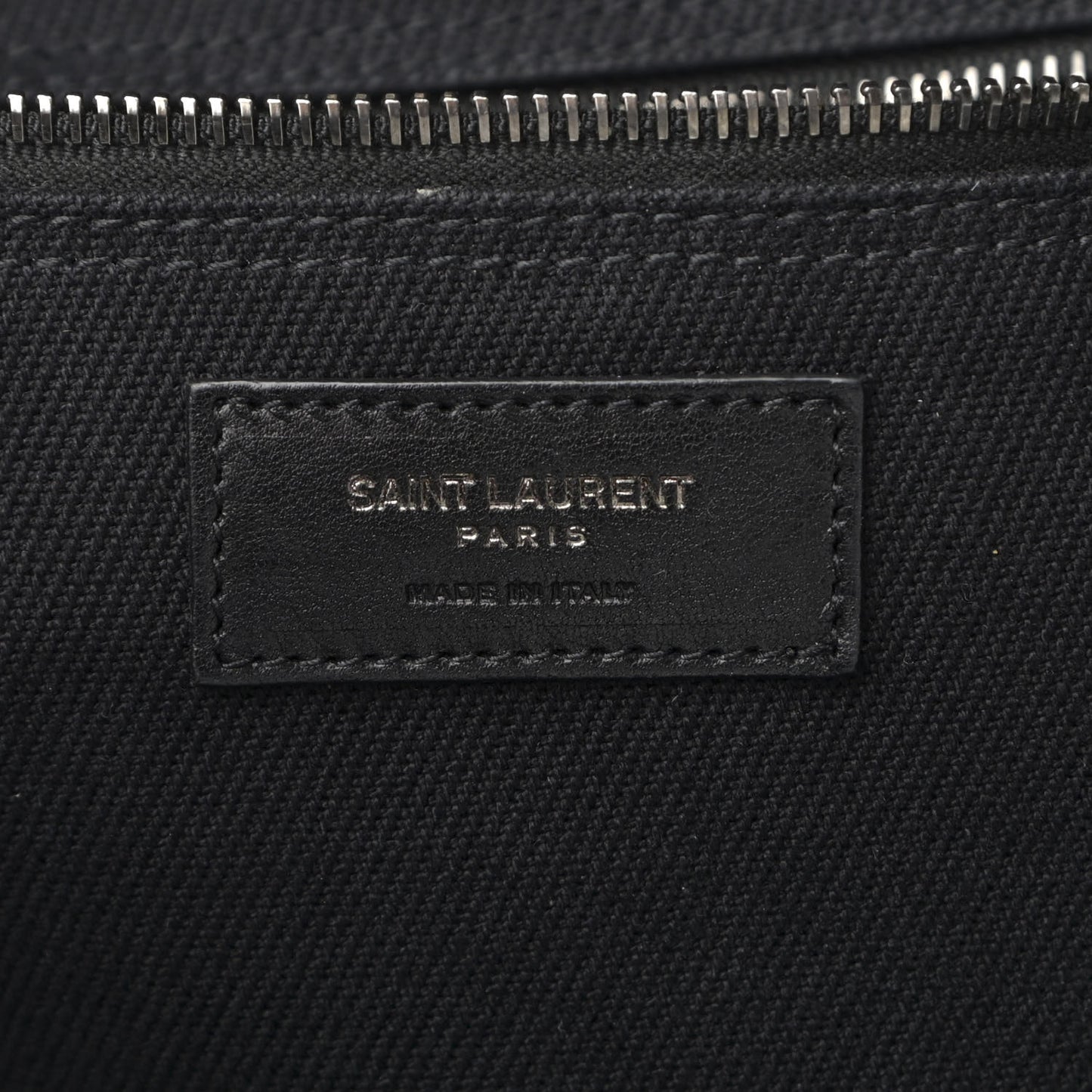 Linen Calfskin Rive Gauche Tote Black